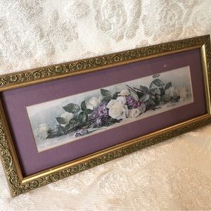 Small Framed Floral Print Home Decor